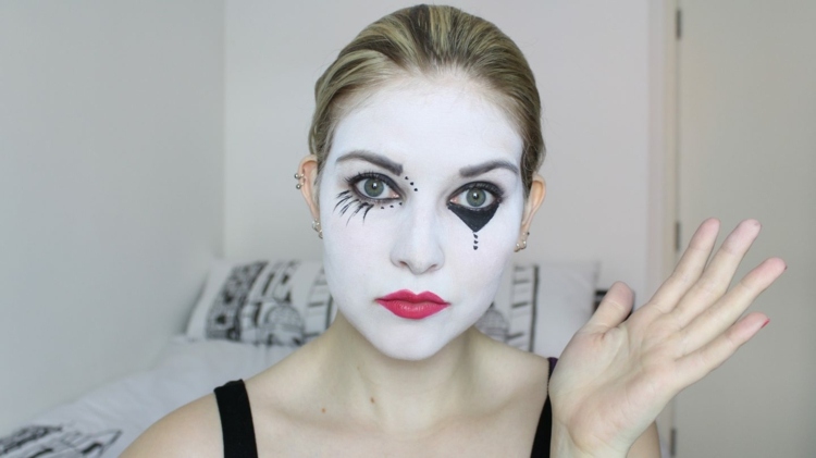 Pantomime schminken - Ideen für Make-up zu Halloween und Karneval