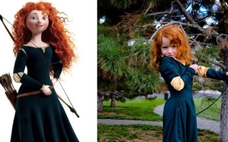 merida kleid kind kostüm halloween fasching