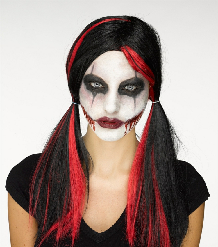 pantomine gesicht gruselig halloween verkleidung make up