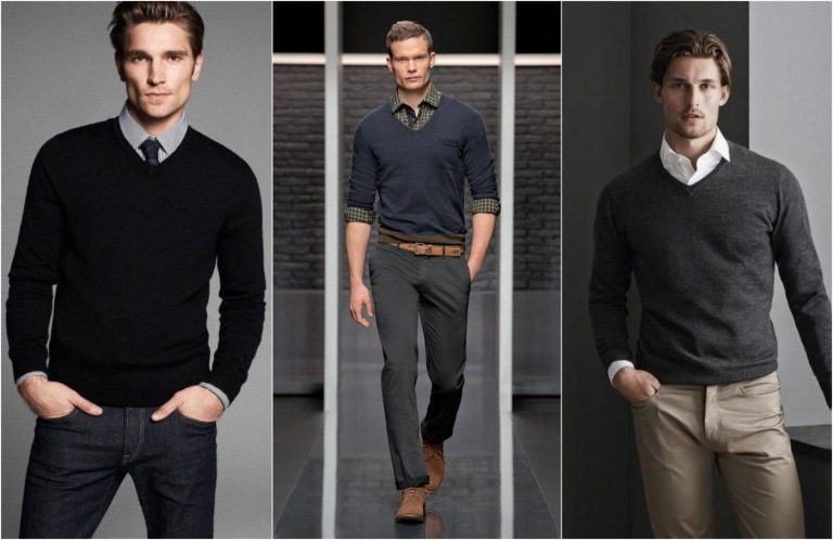 pullover über hemd tragen business casual kombis für herren