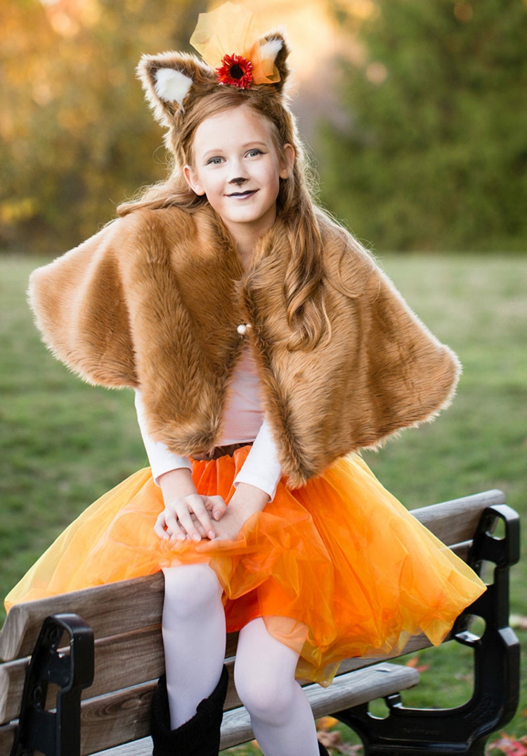 waldtiere kostüme kinder halloween ohne nähen tutu pelz