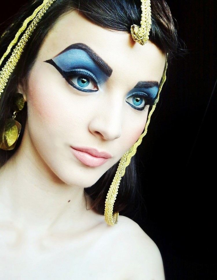 ägypterin schminken cleopatra ausgeprägtes augen make-up