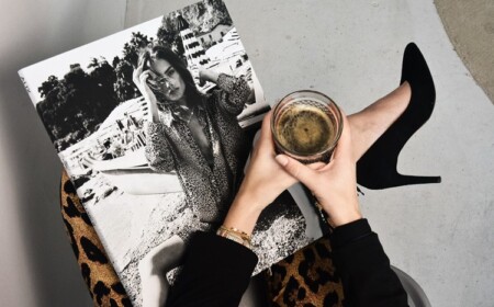 Designer Schuhtrends Herbst Winter schwarze Pumps Hosen mit Leopardenmuster