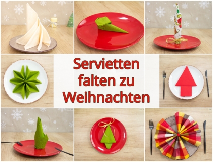 Servietten Falten Zu Weihnachten 9 Einfache Anleitungen