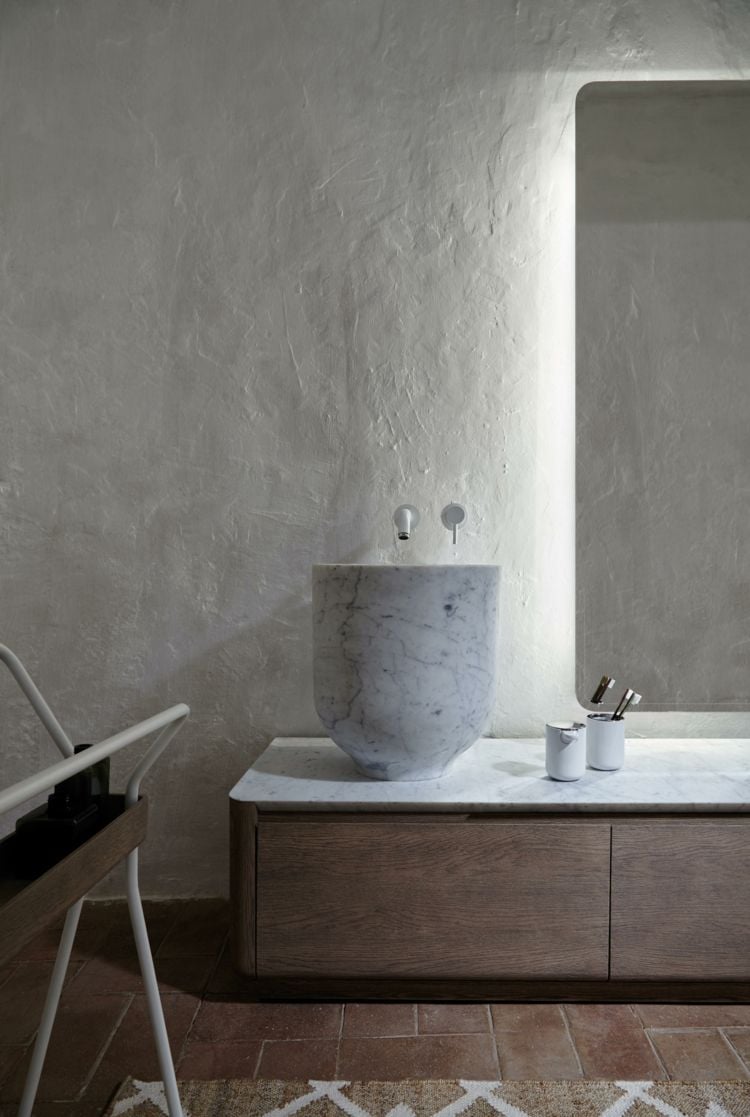 inbani origin serie set 3 waschbecken elegant marmor spiegel waschtischunterschrank