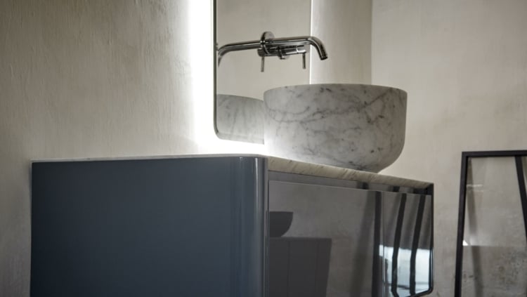 inbani origin serie set 9 hochglanz unterschrank anthrazit waschbecken marmor