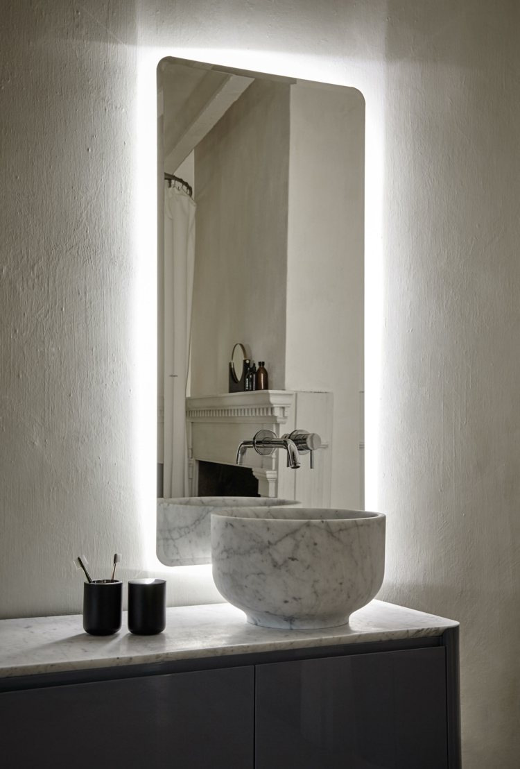 inbani origin serie set 9 präzise verarbeitung design spiegel waschbecken marmor