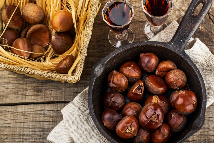 maronen zubereiten wie geröstet snack wein servieren