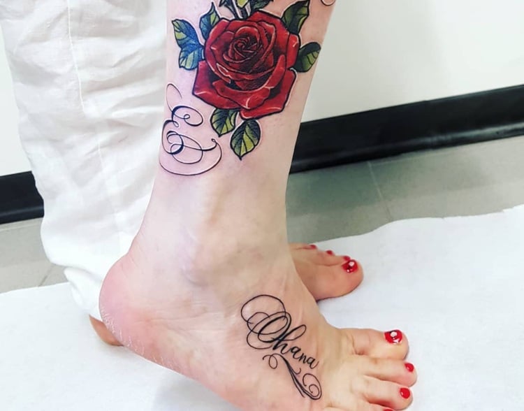 ohana tattoo rose schrift bedeutung