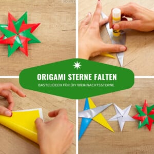 origami stern falten weihnachten bastelideen faltanleitung kinder basteln