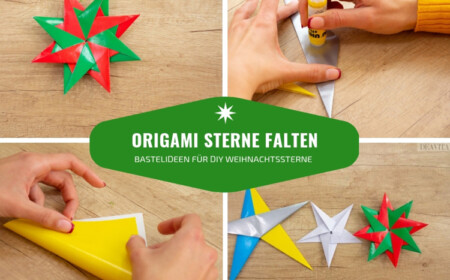 origami stern falten weihnachten bastelideen faltanleitung kinder basteln