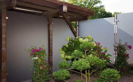 sichtschutz aus glas und edelstahl garten milchglas blickdicht selbstmontage holz carport