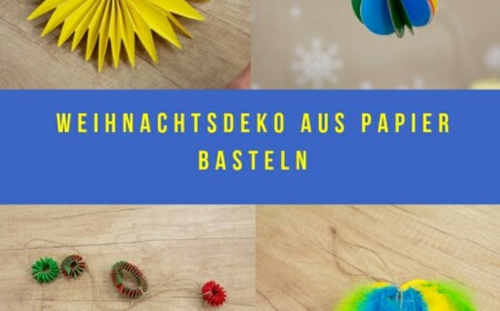 weihnachtsdeko aus papier basteln diy ideen tannenbaumschmuck bunt