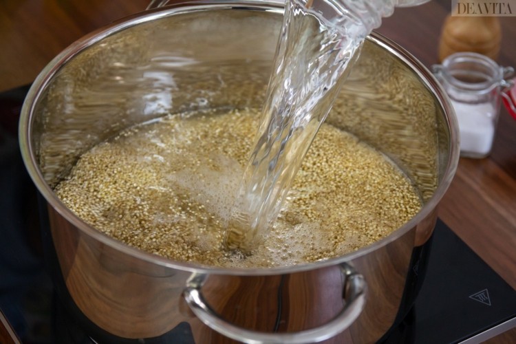 weiße quinoa richtig kochen verhältnis wasser grundrezept