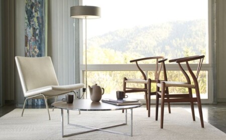 wishbone chair hans wegner carl hansen design skandinavisch sauber sessel teppich modern aussicht