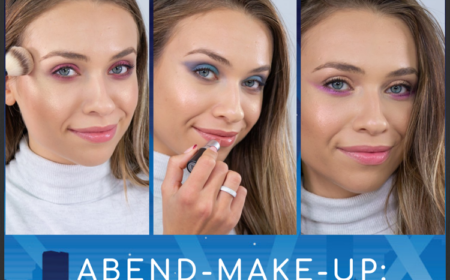 Abend-Make-up Ideen für blaue Augen und dunkelblonde Haare