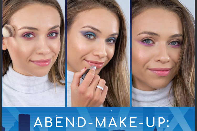 Abend-Make-up Ideen für blaue Augen und dunkelblonde Haare