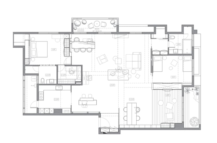 Bauplan Wohnung Skizze neue Raumverteilung