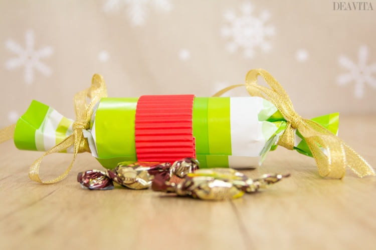 Bonbons verpacken Papprolle Geschenkbox selber machen