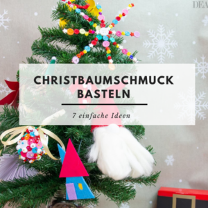 Christbaumschmuck basteln Ideen mit Kindern zwischen 5 und 10 Knöpfen und Perlen