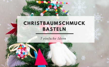 Christbaumschmuck basteln Ideen mit Kindern zwischen 5 und 10 Knöpfen und Perlen