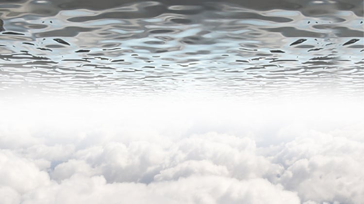 Konzept der Friseursalon Einrichtung Wolken Wasseroberfläche
