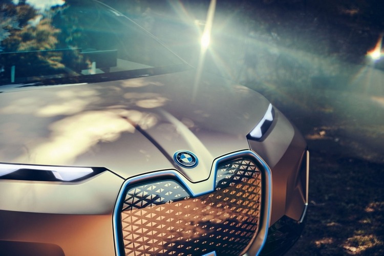 bmw inext vision elektrisches auto sav innovative technologie konzept luftgitter marke scheinwerfer vorderseite