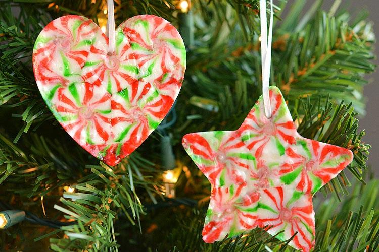 christbaumornamente basteln mit 4 jährigen kindern weihnachten stern herz ornamente