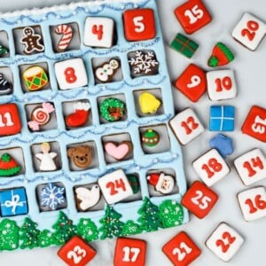 essbarer adventskalender türchen überraschungen rahmen bunt dekorieren rezept anleitung