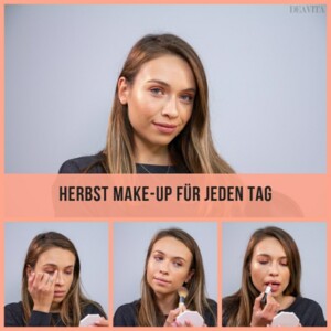 herbst make-up für jeden tag natürlich kupferfarbe lidschatten anleitung