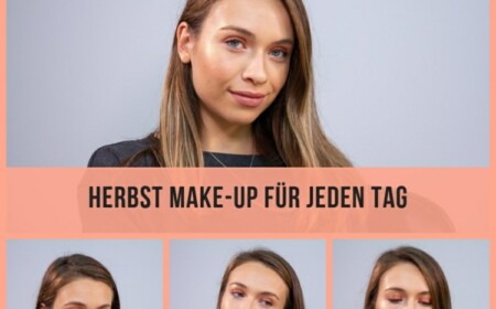 herbst make-up für jeden tag natürlich kupferfarbe lidschatten anleitung