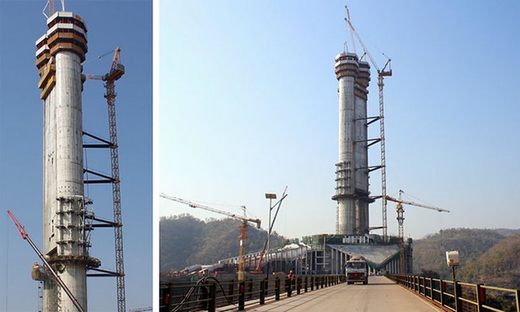 höchste statue der welt projekt insel luftaufnahme denkmal monument museum stahlkonstruktion beton bau