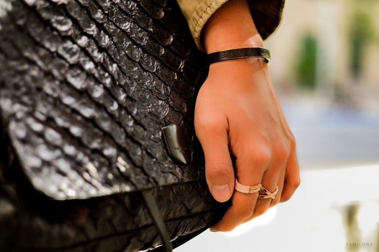 kleidung fischhaut arapaima modische accessoires ledertasche damentasche markenzeichen armband ringe