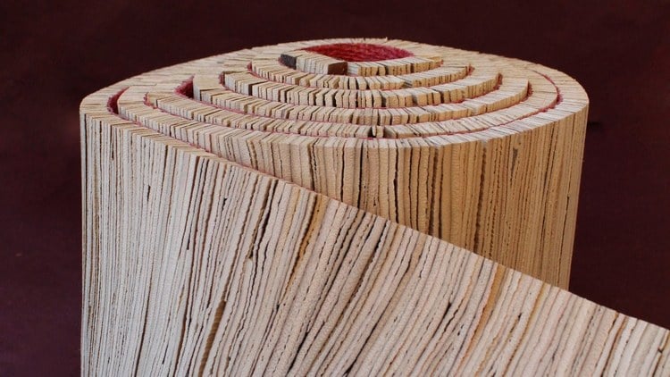 palmblätter teppich vegan nachhaltig alternative kuhfell gerollt nahaufnahme