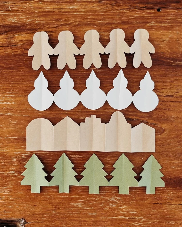 papiergirlanden basten mit kindern zu weihnachten