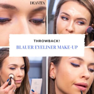 Blauer Lidstrich mit Kajal und Eyeliner Make-up Anleitung