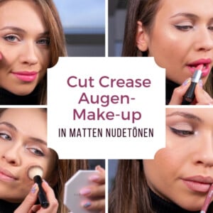 Cut Crease Augen-Make-up in matten nudetönen Anleitung