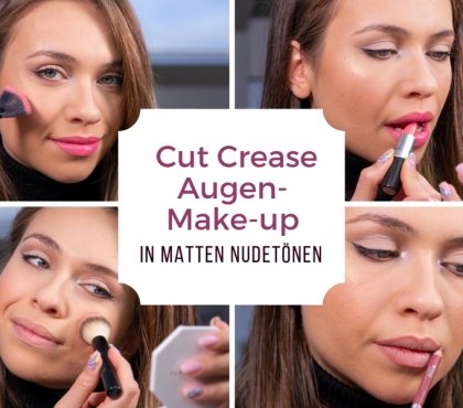 Cut Crease Augen-Make-up in matten nudetönen Anleitung