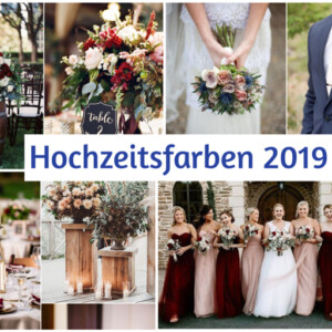Hochzeitsfarben 2019 Smaragdgrün Naturmotto Beige Rose Braun
