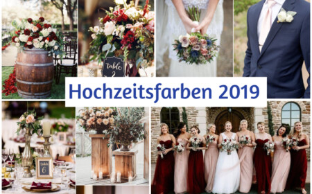 Hochzeitsfarben 2019 Smaragdgrün Naturmotto Beige Rose Braun