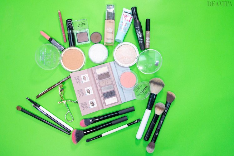Make-up Produkte und Schminktools für natürliches Braut Make-up