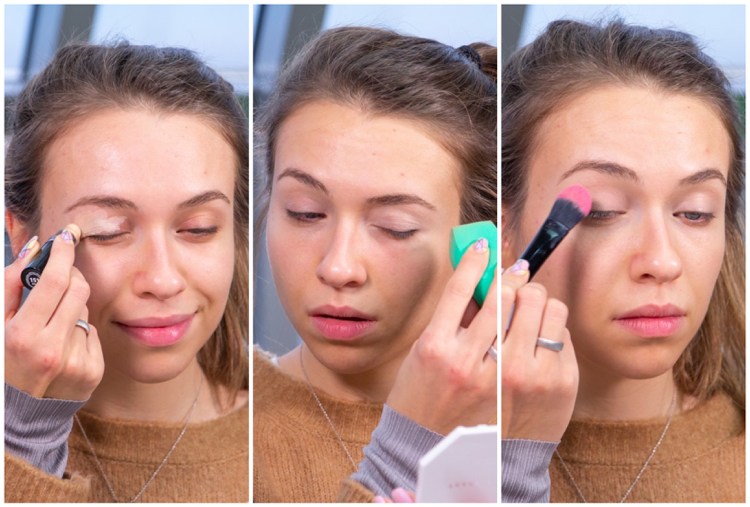 Natürliches Braut Make-up Anleitung Augenlider schminken