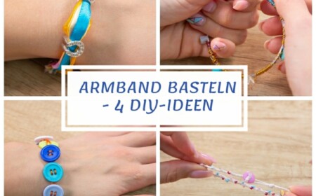 armband basteln schmuck diy schmuckdraht ideen perlen bänder knöpfe