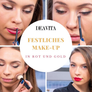 festliches Make-up selber machen blaue Augen Tutorial