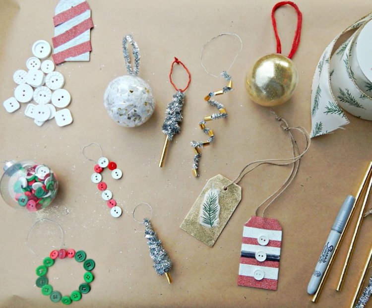 hausgemachte dekoration zu weihnachten ornamente eiszapfen biegedraht perlen