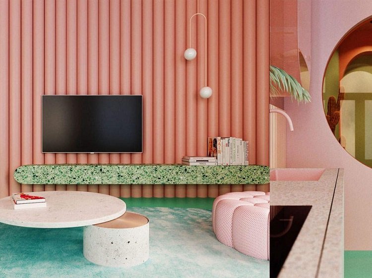 pantone farbe 2019 living coral 16-1546 trendfarbe interieur wandgestaltung möbel