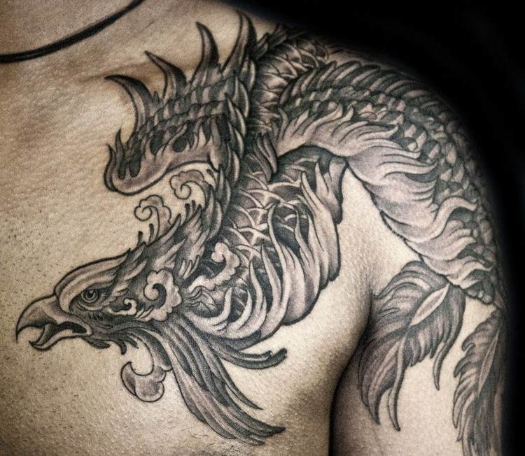 Bedeutung drachen tattoo Chinesische Drachentattoos
