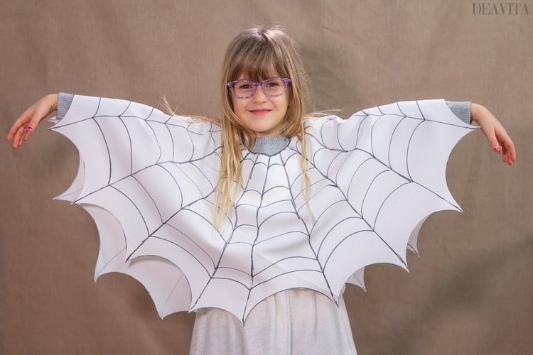 10 diy fasching kostüme spinnennetz kostüm aus stoff