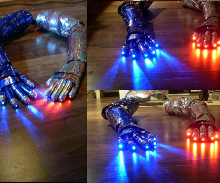 LED Robot Hände Beleuchtet selber machen
