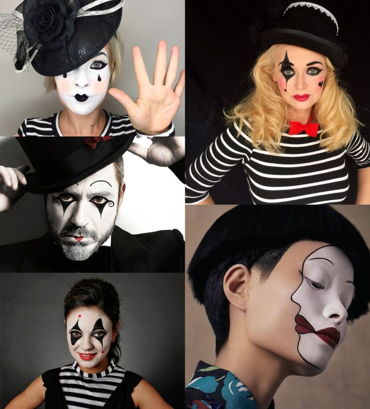 Pantomime schminken zum Karneval Make-up